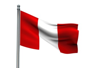 Nation flag on white background 3d rendering