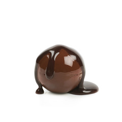 Chocolate ball candy isolated