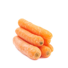Pile of baby carrots isolated