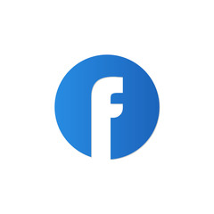 initial letter circle logo blue