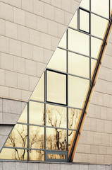 abstraction wall with windows of a modern building