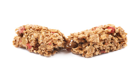 Nutrient chewy grains bar isolated