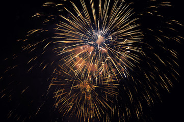 Obraz premium abstract fireworks on black sky