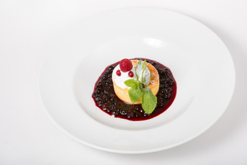 Cheese cake on a plate