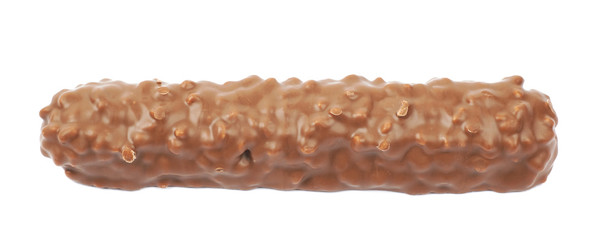 Caramel chocolate bar isolated