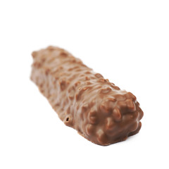 Caramel chocolate bar isolated