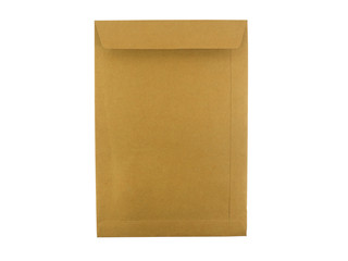 brown envelope with isolate white background