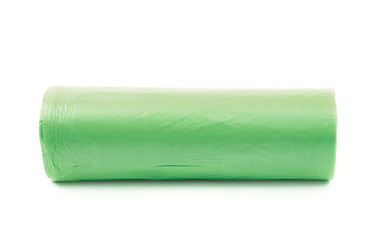Trash bag roll isolated