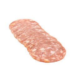 Italian sausage salame napoli isolated