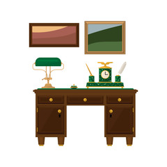 Antique Wooden Home Office Desk