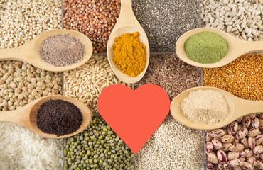 Set of super foods - Heart.