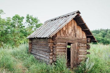 Old wooden house in mountain - Ukraine