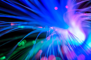abstraction of light fiber optic wire