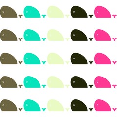 seamless pattern with whales.