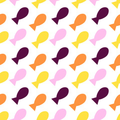 fish seamless pattern.skeleton of fish