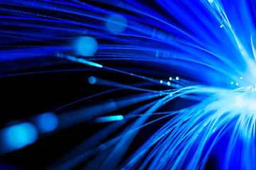abstraction of light fiber optic wire