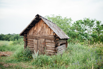 Old wooden house in mountain - Ukraine