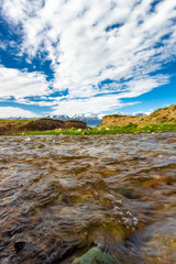 In a mountain valley