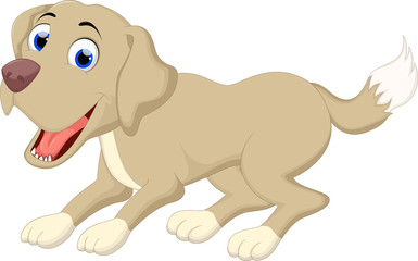 cute dog cartoon sitting