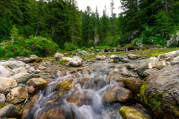 In a mountain valley