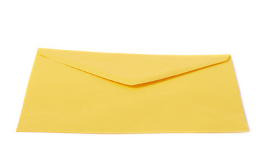 Yellow letter envelope isolated