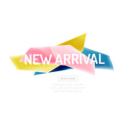 Vector geometric shape ad promo banner