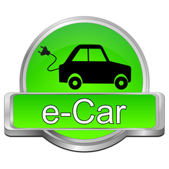 e-Car Button - 3D illustration