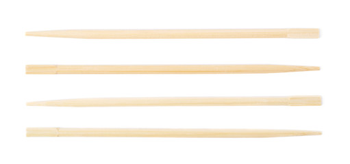 Wooden sushi chopsticks isolated
