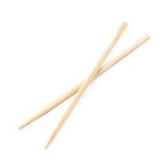 Wooden sushi chopsticks isolated