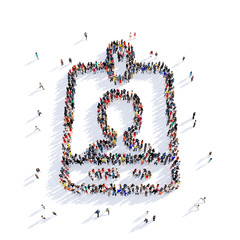 people badge shape 3d