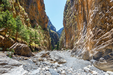 Samaria Gorge in central Crete, Greece