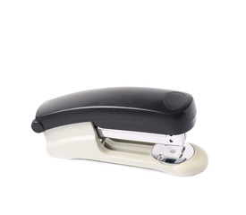Black office stapler isolated