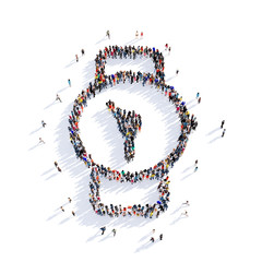 people clock shape 3d
