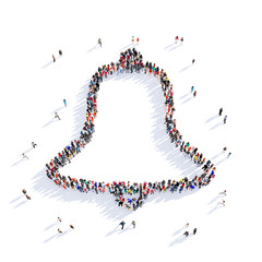 people bell shape 3d