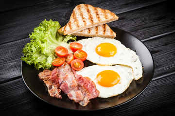 Traditional breakfast on a plate
