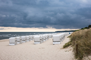 Strandk&ouml;rbe in Zinnowitz auf der Insel Usedom