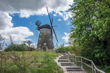 Stickers pour porte Moulins Windmühle in Benz auf der Insel Usedom