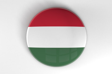 Obraz premium Hungary flag button badge