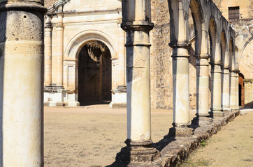 View to the yard of Convento de Cuilapam in Oaxaca
