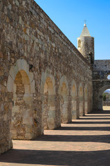 View to the yard of Convento de Cuilapam in Oaxaca