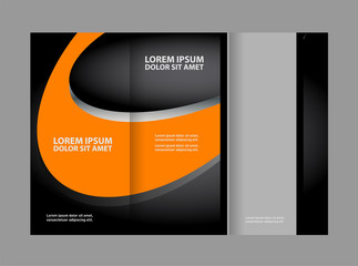 Vector Tri Fold Brochure Design. Corporate Leaflet, Cover Template
