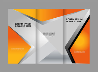 Tri-fold Brochure Template.Corporate business background or cover design can be use for publishing, print and presentation
