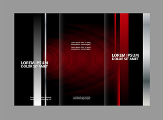 Vector Tri Fold Brochure Design. Corporate Leaflet, Cover Template

