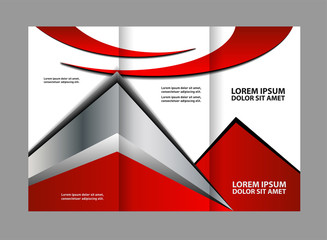 Red brochure tri fold template
