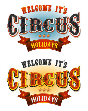 Circus Holidays Welcome Banners