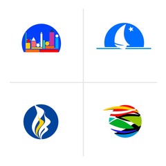 creative design logo,healthy logo,multimedia logo, logo set, vector logo template