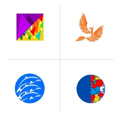 creative design logo,healthy logo,multimedia logo, logo set, vector logo template