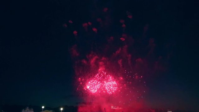 Multiple fireworks. 4th of July 1080p