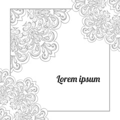 Invitation card template with lace