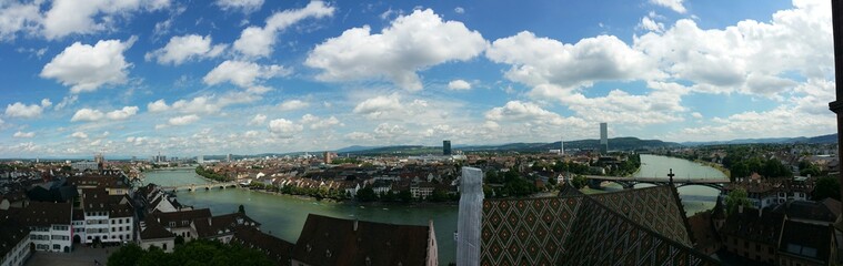 Fototapeta premium Basel Münster Panorama